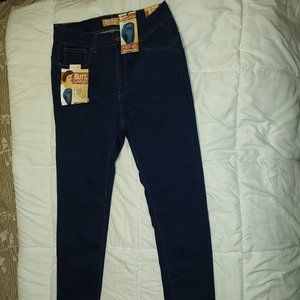 Women's Size 13 "Butt I Love You Wax Jean" Stretch Medium Wash Straight Leg Jean